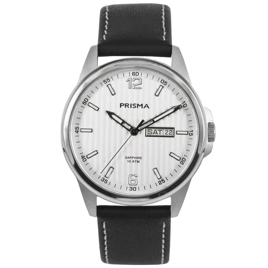 Prisma-P1660-heren-horloge-edelstaal-leer-l Prisma horloge